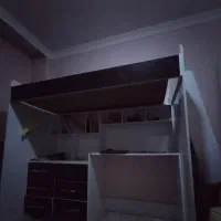 تخت دو طبقه میز کشو تک نفره