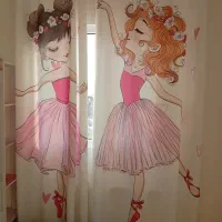 پرده هازان دخترانه،دو پنل|پرده، رانر، رومیزی|پرند, فاز ۳|دیوار