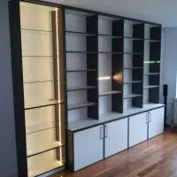 ساخت انواع ویترین مغازه فروشگاه،پیشخوان،قفسه،دکور|فروشگاه و مغازه|رشت, آزادگان|دیوار