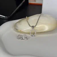 گردنبند و نیم ست نقره