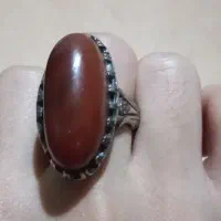 دو عدد انگشتر نقره عقیق و فیروزه نیشابور