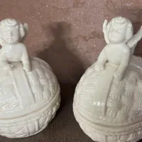 مجسمه آنتیک سرامیک چینی و قندان|مجسمه، تندیس، ماکت|کرمان, |دیوار