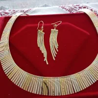 گردنبند ایتالیایی با گوشواره حدودا 51 گرم