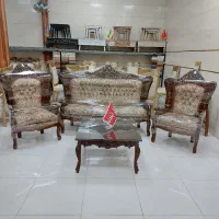 مبل کلاسیک۷نفره دو رومنبت مدل گلریز چوب گردوملایر|مبلمان خانگی و میز عسلی|رشت, آزادگان|دیوار