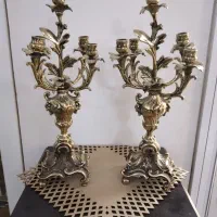 شمعدان قدیمی برنجی