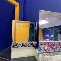 آینه رومیزی با پایه چوبی طراحی خاص و مینیمال|آینه|کرمان, |دیوار