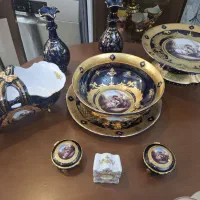 مجموعه ظرف ظروف لیلی مجموعه سورمه ای طلاکوب