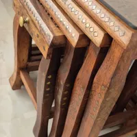 میز عسلی هندی طلاکوب تماما برنز کاری|مبلمان خانگی و میز عسلی|شاهرود, |دیوار