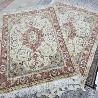 جفت قالیچه ۳ متری تبریز چله ابریشم