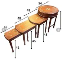 میز عسلی  جلو مبلی  ۳و ۴ تیکه کاملا سالم چوبی|مبلمان خانگی و میز عسلی|نکا, |دیوار