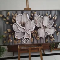 تابلو دستساز گل تمام برجسته