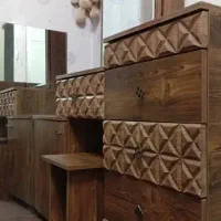 سرویس خواب کامل چوبی دو نفره|تخت و سرویس خواب|تهران, جنت‌آباد مرکزی|دیوار