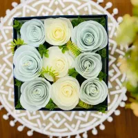 باکس گل رز شمعی/ جعبه گل شمعی
