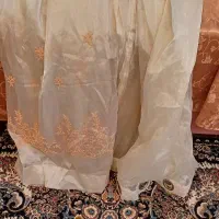 پرده حریر طرح دار به همراه کتیبه بالا پرده|پرده، رانر، رومیزی|تهران, جنت‌آباد جنوبی|دیوار