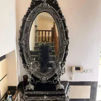 آینه و شمعدان سالم در حد نو