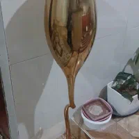 دو عدد گلدان بلوری طلایی با یکی کوزه ای|صنایع دستی و سایر لوازم تزئینی|قوچان, |دیوار