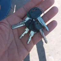 یک دست کلید ماشین گم شده با دزدگیر یه پلاک  داره