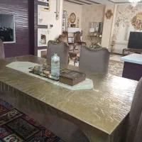 مبل نه نفره شزلون دار همراه میز ناهار خوری 6نفره|مبلمان خانگی و میز عسلی|کرمانشاه, |دیوار