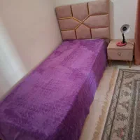 تخت یک نفره سالم به همراه میز ارایش و پاتختی و تشک|تخت و سرویس خواب|اسلام‌شهر, شهرک محمدیه|دیوار