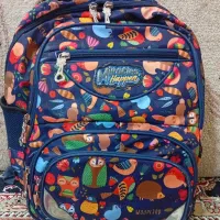 کوله مدرسه دخترانه سورمه ای