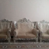 ست کامل  مبل  ۷نفره اینه وشمعدان  بوفه وساعت|مبلمان خانگی و میز عسلی|آبیک, |دیوار
