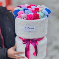 بوکت عروسکی رنگین کمان دستگل رنگین کمانی