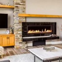 شومینه گازی LCD 120 سانتی با طراحی متعادل