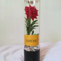 گل مصنوعی داخل شیشه