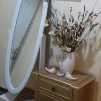 میزخاطره.آباژور.آینه قدی.آینه قدی سفیدبامیزتلفن|آینه|دهدشت, |دیوار