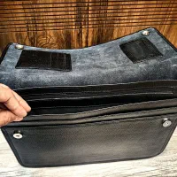 کیف کلاسوری چرم طبیعی آکبند مشکی