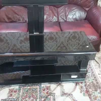 میز تمام شیشه دودی زیر تلویزیونی|میز تلویزیون|یزد, |دیوار