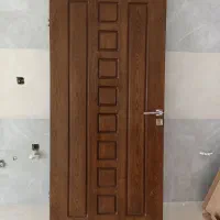 درب mdf روکش چوب و فریم فلزی