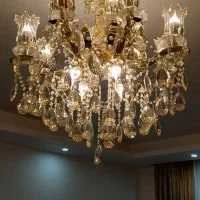 لوستر برنز کریستال شامپاینی