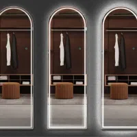 آینه کپسولی گنبدی لبه گرد دفورمه قدی نوردار|آینه|مشهد, گرجی علیا|دیوار