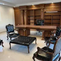 مبلمان اداری میز سه قاب طلایی کد ۸|دفتر کار|بابلسر, |دیوار