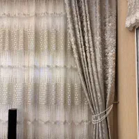 پرده پذیرایی مدل دانتل|پرده، رانر، رومیزی|دلیجان, |دیوار