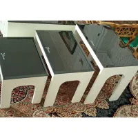 ست4تکه میز عسلی/میز جلو مبلی چوبی مارک دار سفید|مبلمان خانگی و میز عسلی|کرمانشاه, |دیوار