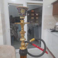 قلیان برنجی قدیمی کلکسیونی|کلکسیون اشیاء عتیقه|ایلام, |دیوار