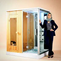 کابین دوبل سونا خشک بخار برای گویون غلات دوش جکوزی