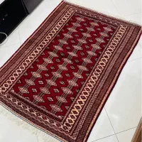 فرش دستباف زیبابی نظیرچله ابریشم ترکمن در حدنوعالی