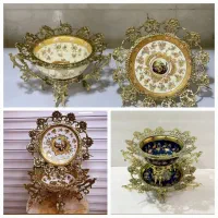 کاسه بشقاب پایه خرچنگی برنز برنجی