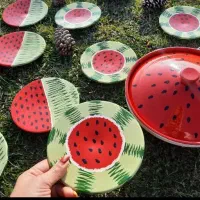 پیش دستی یلدایی هندونه|ظروف سرو و پذیرایی|رشت, هلال احمر|دیوار