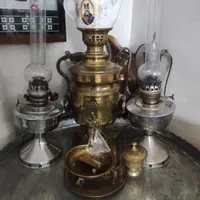 مجمع مسی پارچ آفتابه چراغ گرسوز تلوزیون سیاه سفید|کلکسیون اشیاء عتیقه|تهران, مشیریه|دیوار