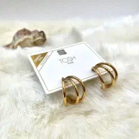 گوشواره رنگ ثابت آبکاری طلا