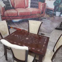 غذاخوری ۴نفره پایه خراطی زیبا|میز و صندلی غذاخوری|قم, نیروگاه|دیوار