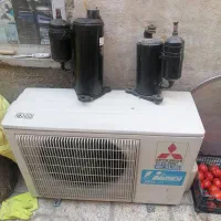 موتور کولر گازی سوخته وکندانسورکامل