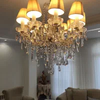 دوعدد لوستر ده شاخه کریستال اصل و بسیار زیبا