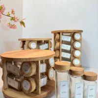 جا ادویه مکارتی و پاسماوری چوبی|ظروف نگهدارنده، پلاستیکی، یک‌بارمصرف|مشهد, مصلی (کارمندان اول)|دیوار