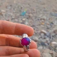 انگشتر نقره کله یاقوت سرخ
