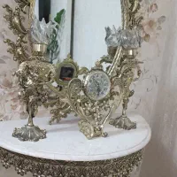 آینه و شمعدان با شمعدان وساعت|صنایع دستی و سایر لوازم تزئینی|قم, کلهری|دیوار